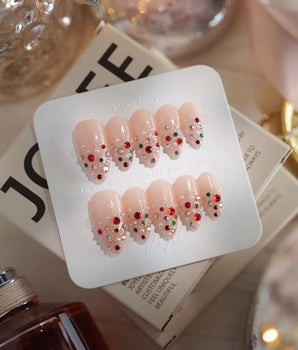 Neon Nights press-on nails — Icy Nude Pink &