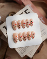 Neon Nights nails in short almond — Icy Nude Pink &