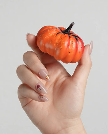 Treat Box press-on nails — nude base mixed mini