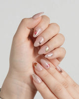 Treat Box nails — nude base mixed mini by Joyee Nails