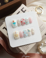 Parfait Extra Short Square press on nails, handmade custom nails by Joyeenails