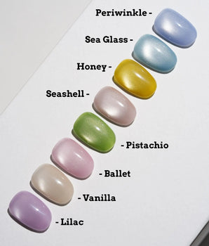 Pastel Cat Eye Press On Nails – Handmade Magnetic Velvet – 8 Colors press on nails, handmade custom nails by Joyeenails