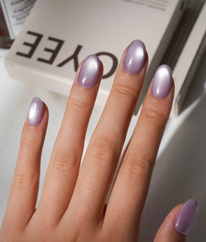 Pastel Cat Eye Press On Nails – Handmade Magnetic Velvet – 8 Colors press on nails, handmade custom nails by Joyeenails