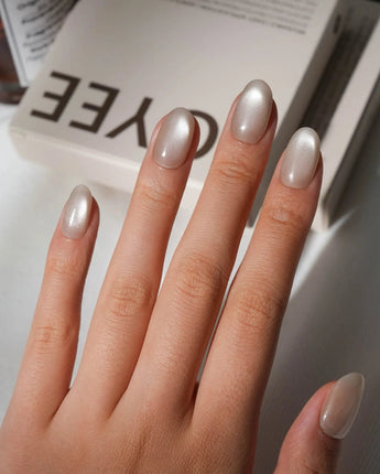 Pastel Cat Eye Press On Nails – Handmade Magnetic Velvet – 8 Colors press on nails, handmade custom nails by Joyeenails