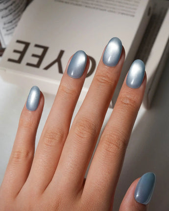 Pastel Cat Eye Press On Nails – Handmade Magnetic Velvet – 8 Colors press on nails, handmade custom nails by Joyeenails