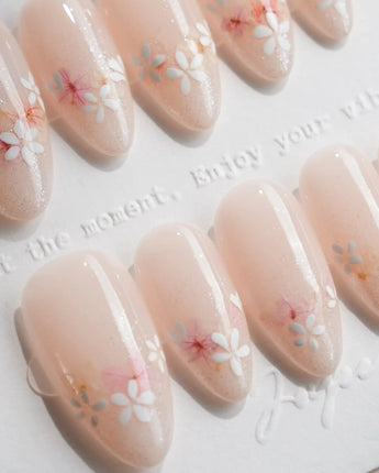 Petal Press press-on nails — Warm Creamy Skin Tone,