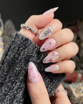 Pink Bows - Joyeenails - XM028