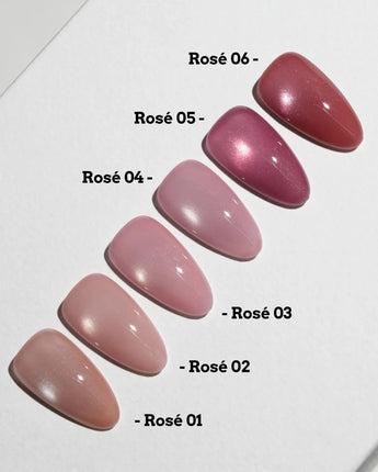 Pink Cat Eye Press On Nails – Handmade Magnetic Velvet – 6 Nude to Rose Shades press on nails, handmade custom nails by Joyeenails