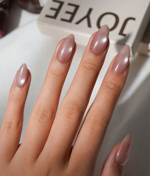 Pink Cat Eye Press On Nails – Handmade Magnetic Velvet – 6 Nude to Rose Shades press on nails, handmade custom nails by Joyeenails