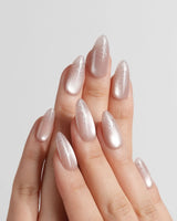 Pink Tulle press-on nails — Nude Ombre, featuring a