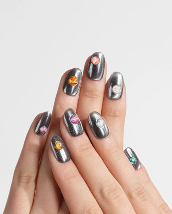 Pocket Universe press-on nails — Starry Silver & Mirror