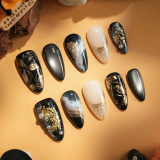 Fleur de Poison press-on nails by Joyee Nails