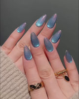 Spinning Aurora nails — Gradient Duo-chrome Cat-eye with by Joyee Nails