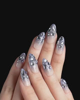 Azure Dream nails — Glacial Blue & Nude by Joyee Nails