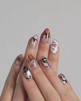 Just Trick nails — halloween mix design nude by Joyee Nails