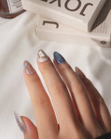 Cinderella Short Almond with multicolored elegant non-3D handmade press-on nails - product video 4