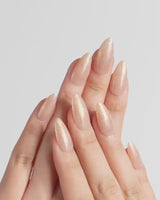 Apricot Fizz nails — Icy Nude-Orange Ombre Gradient, by Joyee Nails
