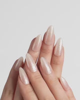Sheer Stardust nails — Icy Nude Ombre Gradient, by Joyee Nails