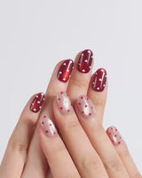 Heart Collector nails — Vintage Red Pear, Contrasting by Joyee Nails