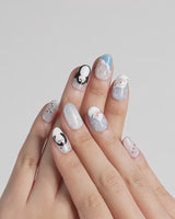 Polar Friends nails — Icy Blue & Pure by Joyee Nails