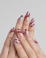 Broadway Rouge nails — Festive Red & White by Joyee Nails
