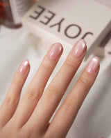 Guava (CE192) Short Oval pink magnetic cat eye handmade press-on nails - product video