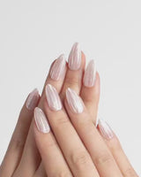 Glitter Logic·pink nails — Pearlescent Baby Pink & by Joyee Nails