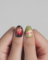Cute Flame Elves nails — cartoon mix design flame by Joyee Nails