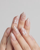 Champagne Veil nails — Soft Nude Pink, Shimmering by Joyee Nails
