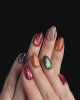 Confetti Pop nails — Multicolor Gemstone Palette, Metallic by Joyee Nails
