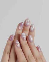 THE UTOPIA press-on nails — Dreamy Aurora Purple, Hand-painted