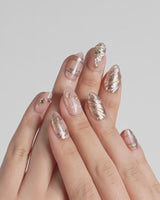 Golden Gift nails — Luxury Champagne Gold Christmas, by Joyee Nails