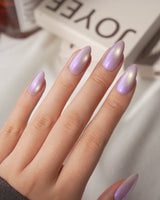 Jewel Cat Eye Orchid (CE190) magnetic velvet handmade press-on nails - product video