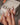 Venetian glass press on nails video with stained-glass roses and gold line on nude
