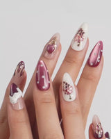 Grape Sorbet grape ice cream press-on nails video by Joyee Nails