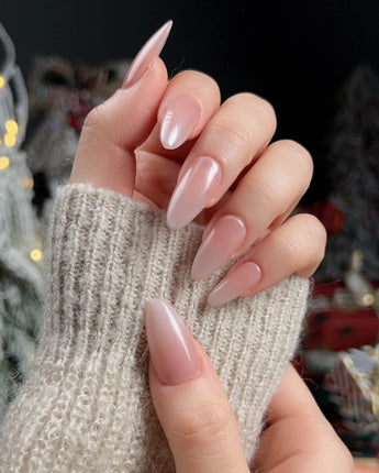 Pure Touch nail art close-up showing Minimalist Nude Pink,ombre details