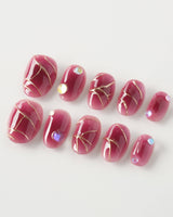 Rebel Chic Red - Joyeenails - DO013 - XS / Extra Short Oval