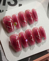 Rebel Chic Red - Joyeenails - DO013 - XS / Medium Coffin