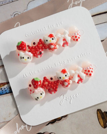 Red Kitty Nails Berry Darling - Joyeenails - ANA47 - XS / Extra Short Oval