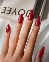Red Press On Nails – Handmade Cherry to Burgundy – Matte or Glossy – 6 Shades Ruby press on nails, handmade custom nails by Joyeenails