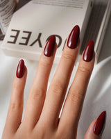 Red Press On Nails – Handmade Cherry to Burgundy – Matte or Glossy – 6 Shades Cherry press on nails, handmade custom nails by Joyeenails