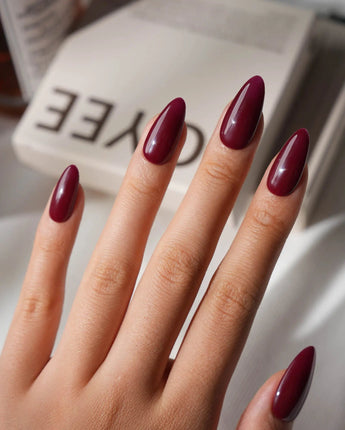 Red Press On Nails – Handmade Cherry to Burgundy – Matte or Glossy – 6 Shades Merlot press on nails, handmade custom nails by Joyeenails