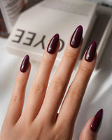 Red Press On Nails – Handmade Cherry to Burgundy – Matte or Glossy – 6 Shades Cranberry press on nails, handmade custom nails by Joyeenails