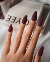 Red Press On Nails – Handmade Cherry to Burgundy – Matte or Glossy – 6 Shades Cranberry press on nails, handmade custom nails by Joyeenails