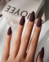 Red Press On Nails – Handmade Cherry to Burgundy – Matte or Glossy – 6 Shades Burgundy press on nails, handmade custom nails by Joyeenails