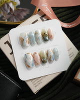 Renaissance Fresco Short Coffin press-on nails