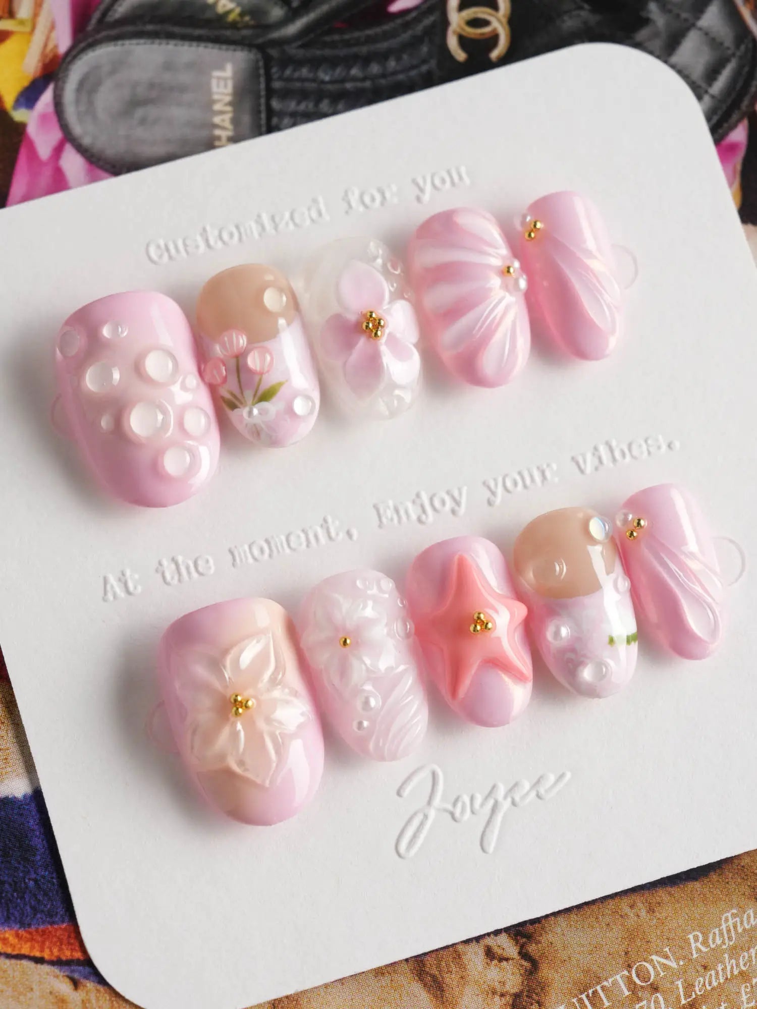 Romantic Garden — 3D Floral Press-On Nails | Joyee Nails