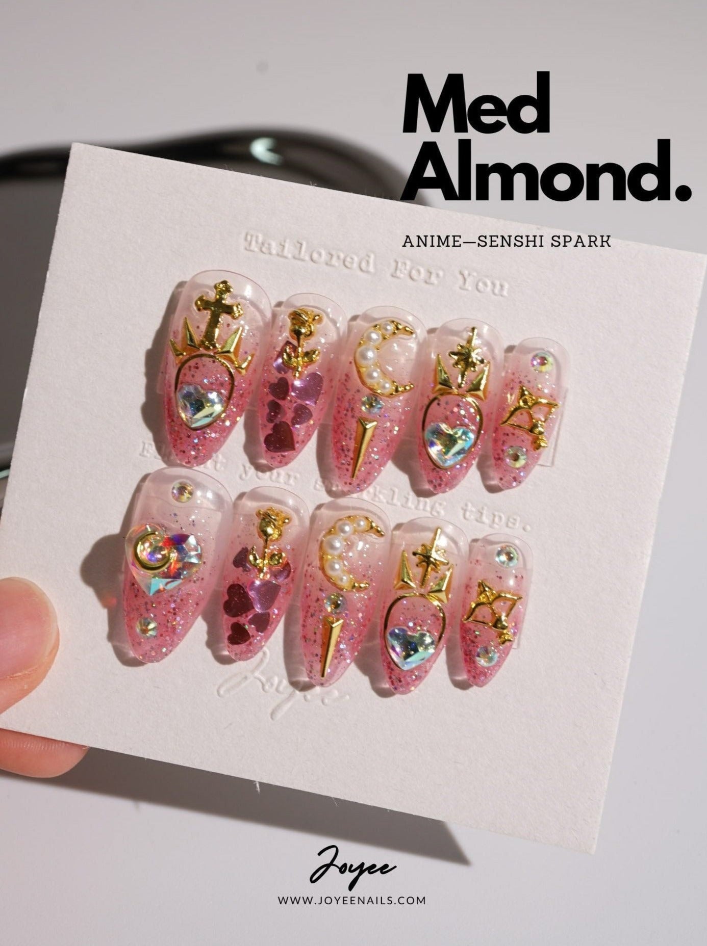 Red-Med-Almond-nails-senshi
