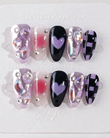 Purple Frost - Joyeenails - DO028 - XS / Short Almond