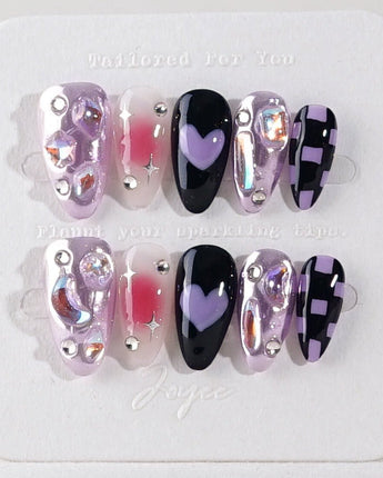 Purple Frost - Joyeenails - DO028 - XS / Short Almond